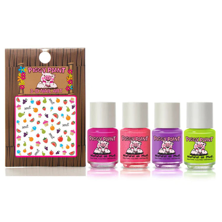 PIGGY PAINT NAIL POLISH FOR KIDS CUTIE FRUITY NAIL POLISH GIFT SET