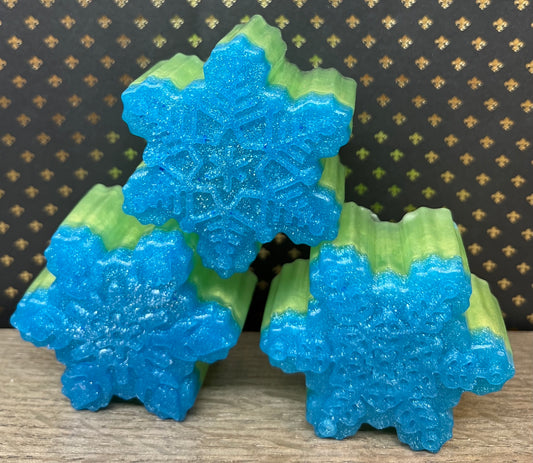 EUCLPTUS SPEARMINT SNOWFLAKE  SOAP GIFT SET OF 3