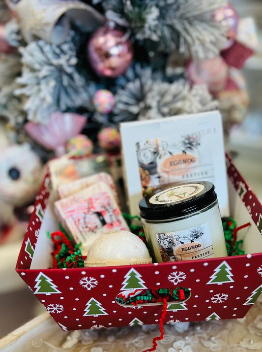 CHRISTMAS EGGNOG GIFT BASKETS