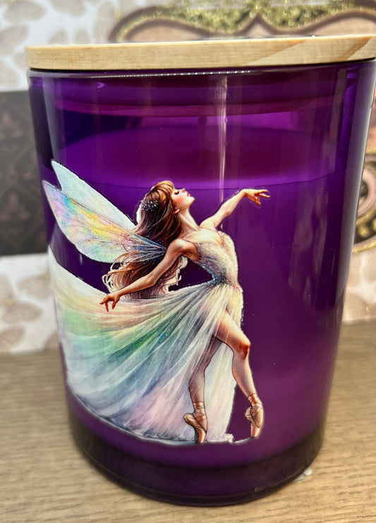 SHIMMERING SNOWFLAKE BALLERINA  CANDLE SEIRES IN PURPLE