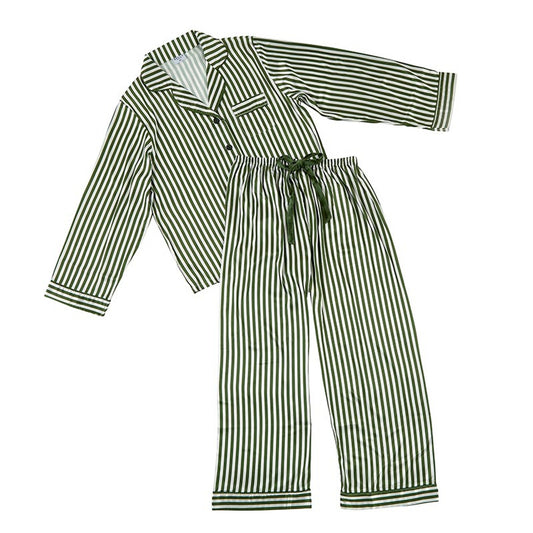 Bella Sleep Long Sleeve Green Stripe SM