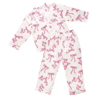 Bella Sleep & Spa Long Sleeve PJ set Large Pink Bows