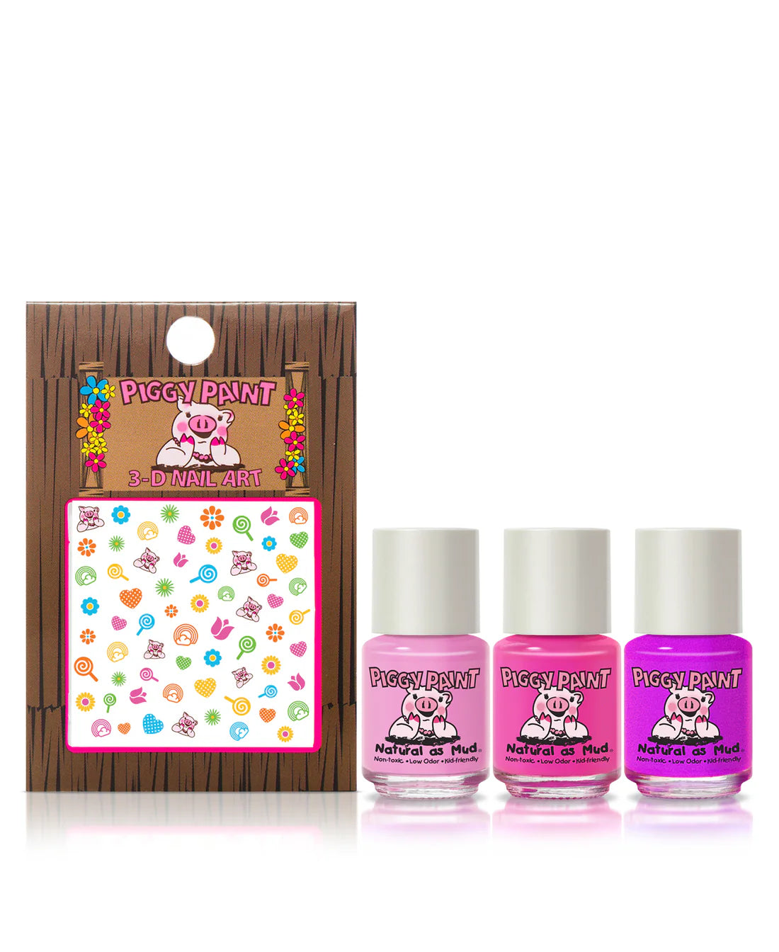 PIGGY PAINT NAIL POLISH FOR FOR KIDS AND ADULTS RAINBOW PARTY GIFT SET