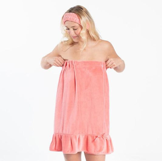 Bella Spa Warp With Ruffle in Coral