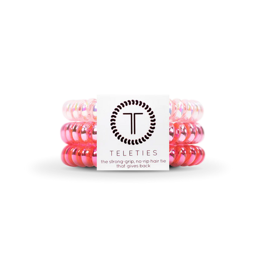 TELETIES HAIR TIES THINK PINK SMALL