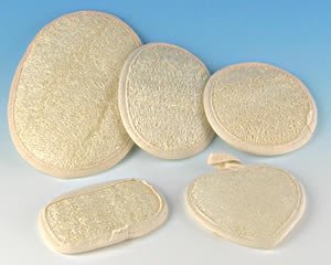 Heart Shaped, ROUND, OVAL  Loofah Buffs