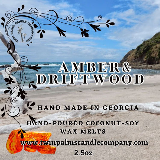 AMBER &DRIFTWOOD COCONUT-SOY WAX MELTS